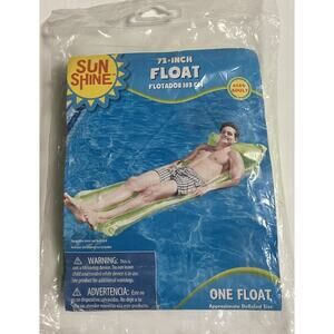 Sun Shine 72 Inch Adult Inflatable Swim Lounger Float Lime Green Factory Sealed